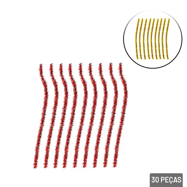 Arame Para Amarrar Laço Natal 30 Pçs 15cm Color