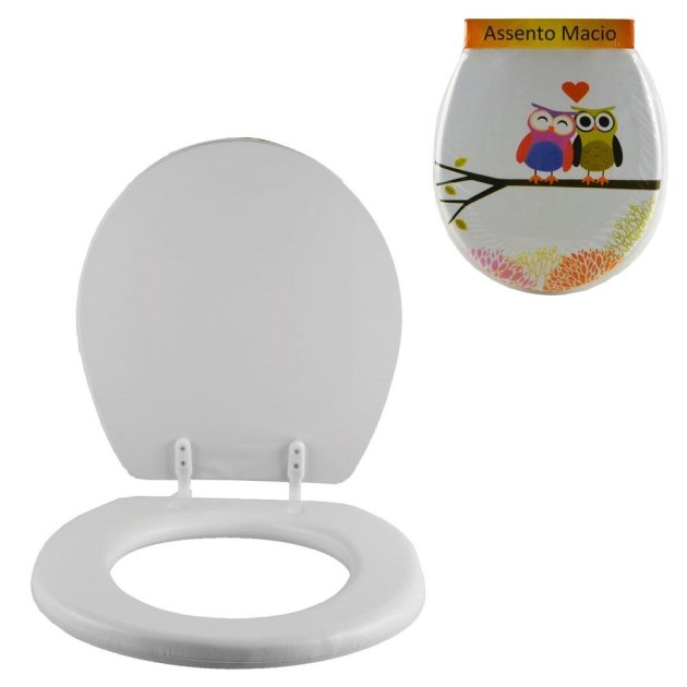 Assento Sanitario Oval Almofadado Adulto Estampado