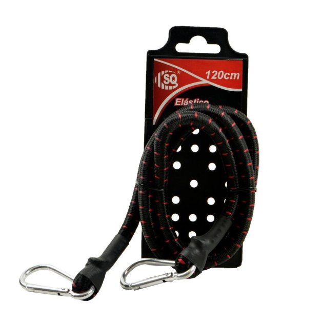Corda Elástica com Mosquetão 1,2m Para Bagageiro