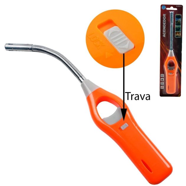 Acendedor de Fogão Metal à Gás 24cm Flexível