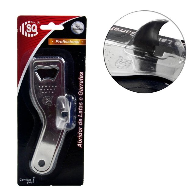 Abridor de Garrafa e Lata EM Metal 15cm Multiuso