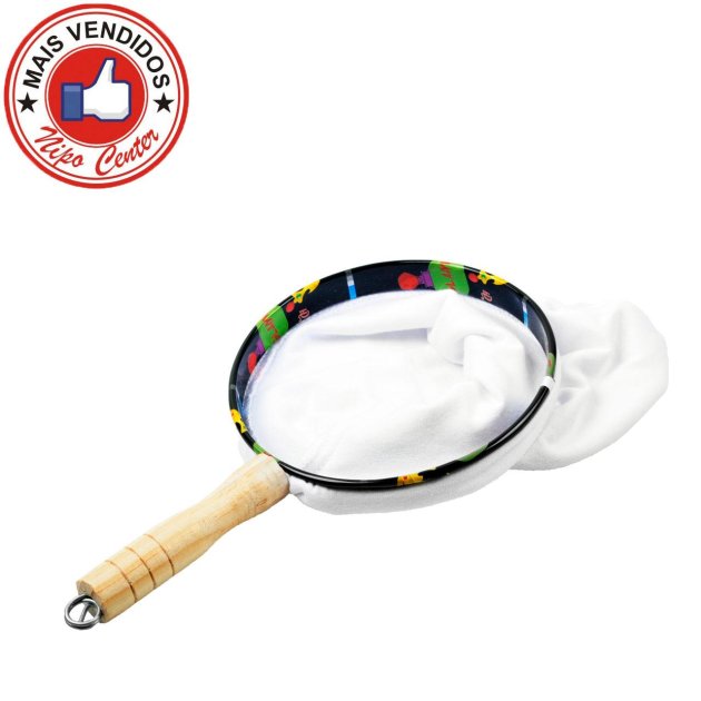 Coador de Café Pano 24cm Alça de Madeira