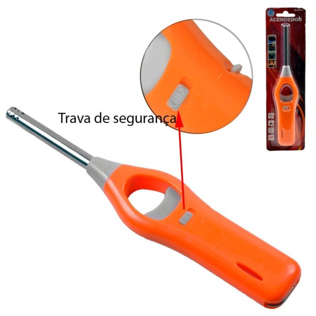 Acendedor de Fogão Metal à Gás 22cm Color