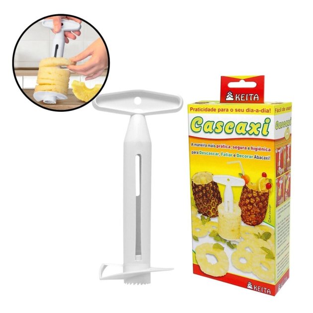 Descascador de Abacaxi Plástico 20cm