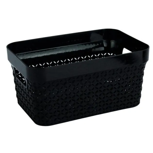 Cesto Organizador Plástico 27x13 Preto