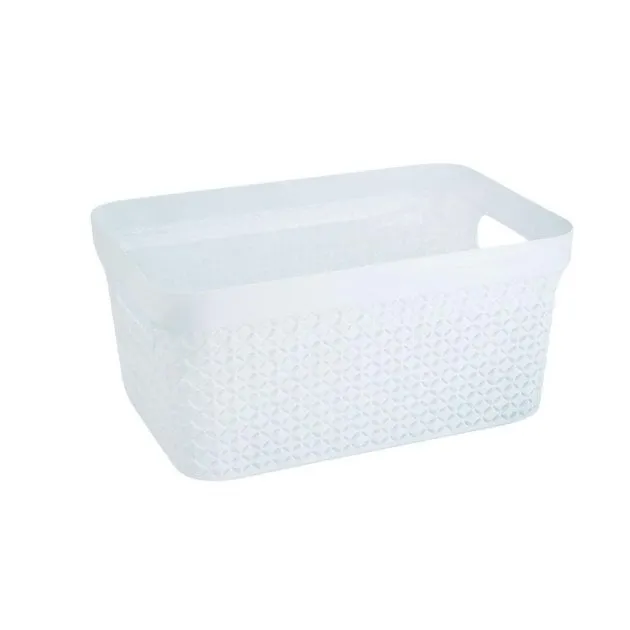 Cesto Organizador Plástico 21x11 Branco