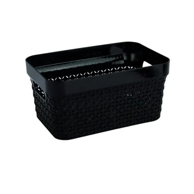 Cesto Organizador Plástico 21x11 Preto