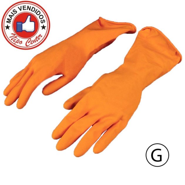 Luva de Látex PAR Tamanho G Multiuso Sanro Plus