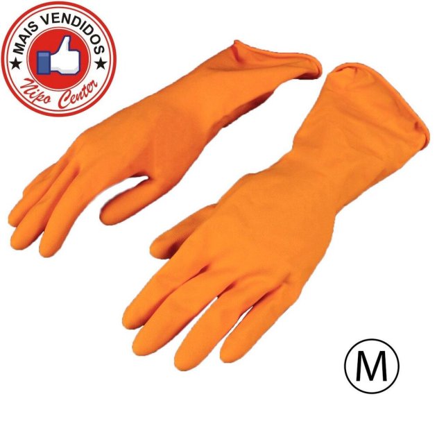Luva de Látex PAR Tamanho M Multiuso Sanro Plus