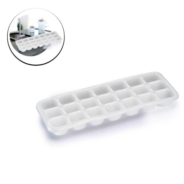 Forma Para Gelo Plástico 26x10cm Branco