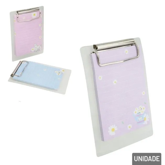Bloco de Anotações 40 FL com Mini Prancheta Color