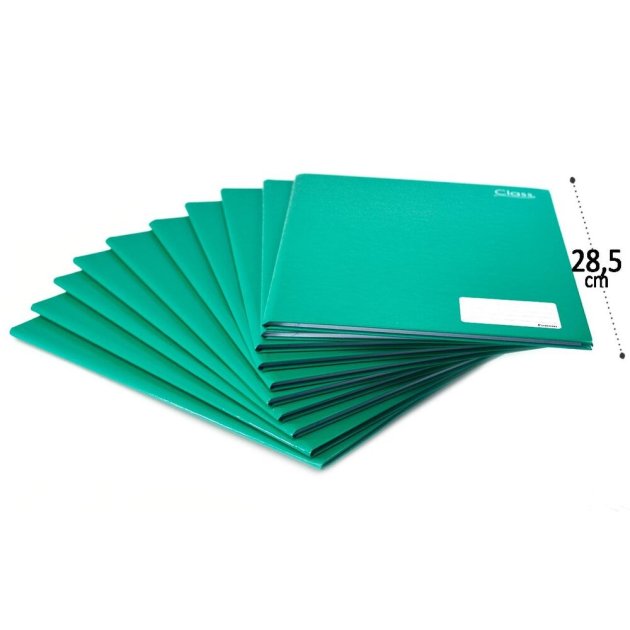 Caderno Brochura A4 48 FL 10 Pçs Liso Verde