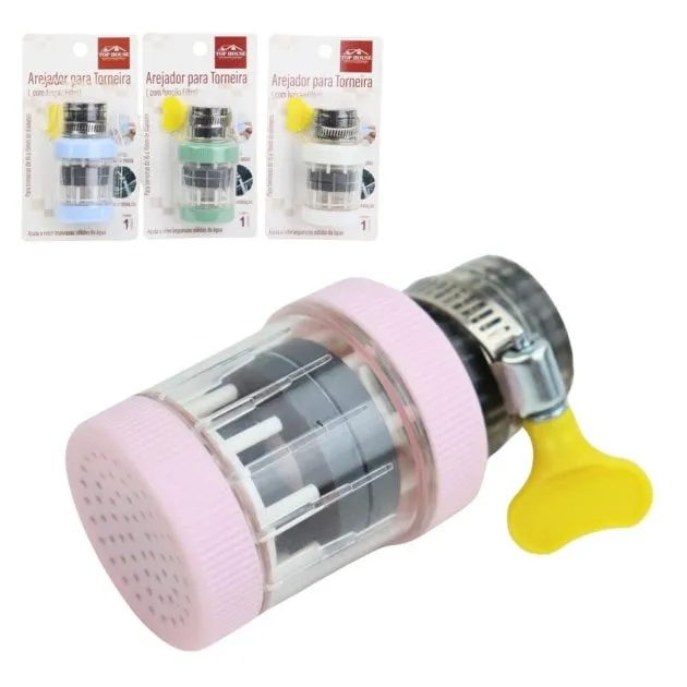 Arejador de Torneira Plástico 8cm com Filtro Color