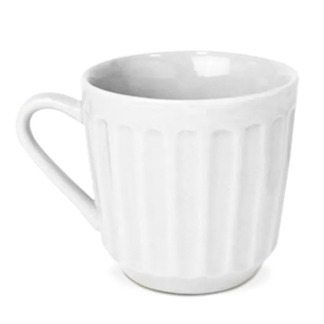Caneca de Cerâmica 150ml Branca Canelada