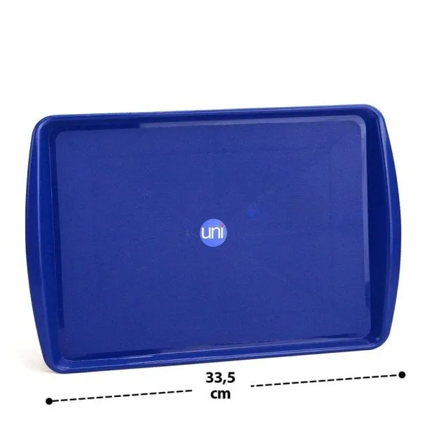 Bandeja 22,5x33,5cm Plástica Retangular Azul