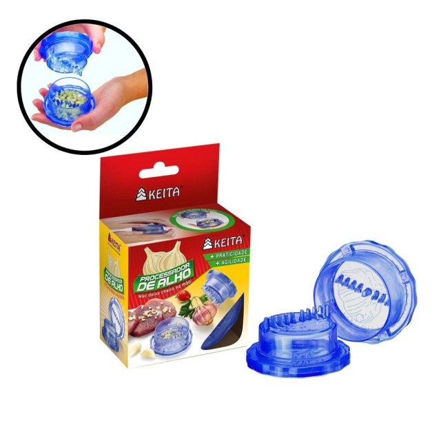 Triturador de Alho 8,0cm Plástico Manual Color