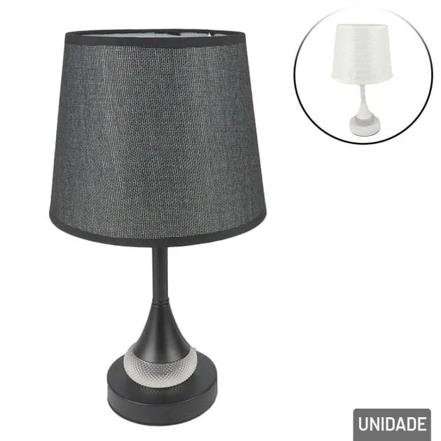 Abajur Bivolt Cúpula Base de Metal 36,5cm Color