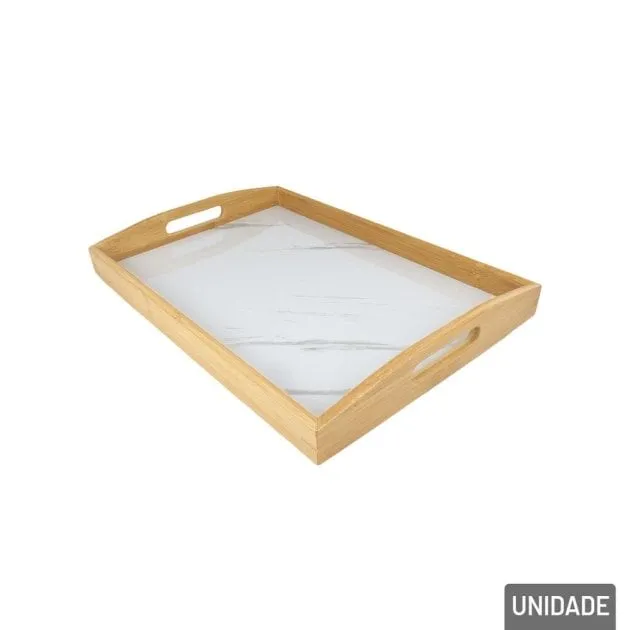 Bandeja de Bambu 40x28cm Retangular
