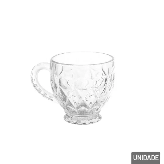 Xícara de Vidro 200ml Cristal Vienna