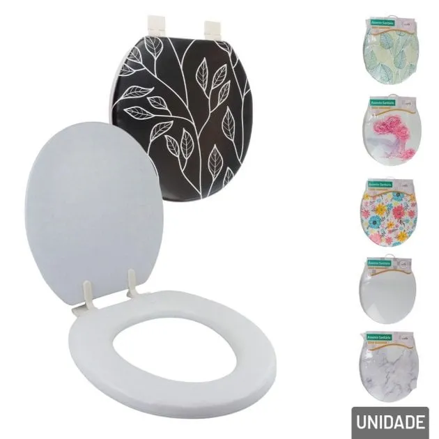 Assento Sanitário Almofadado Decorado Sortidos