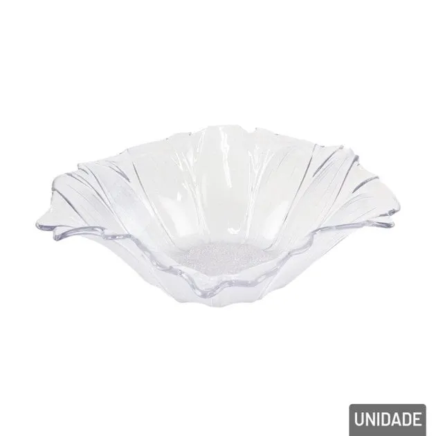 Centro de Mesa Plástico 28cm Flor Cristal