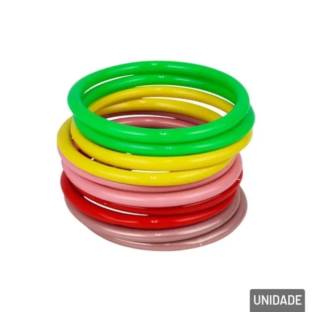 Argolas de Plástico 10 Peças Coloridas