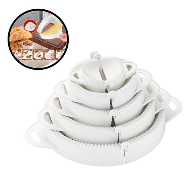 Forma Para Pastel de Plástico 5 Tamanhos Branco