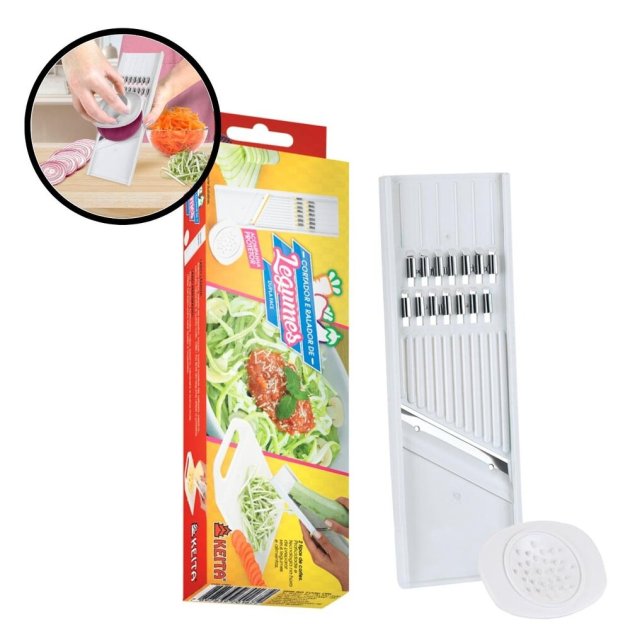 Cortador e Ralador de Plástico 21cm Legumes