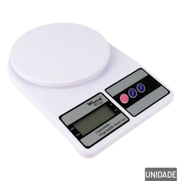 Balança de Cozinha Digital 10kg Branca