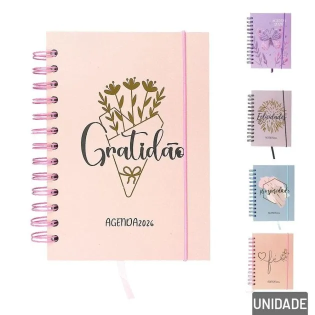 Agenda 2026 168 FL Espiral Frases Sortidas