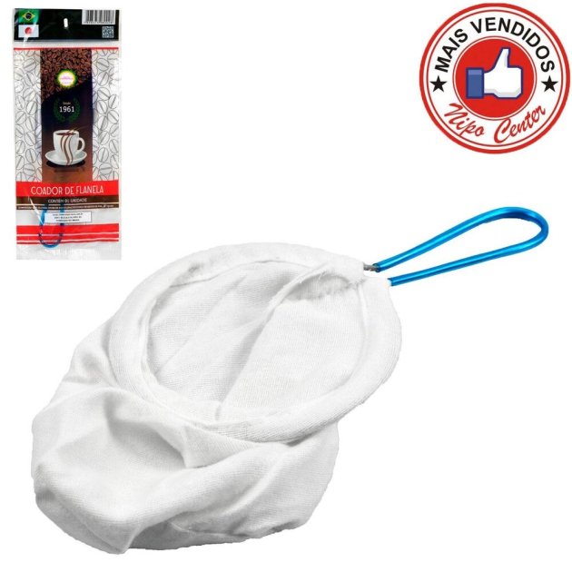 Coador de Café Pano 23cm Alça de Pvc