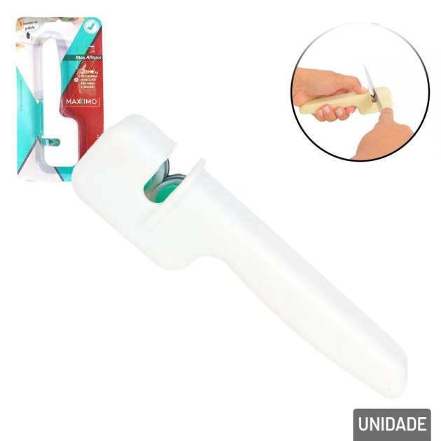 Afiador Amolador de Faca 19cm Branco