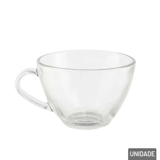 Xícara de Vidro de 225ml Lisa