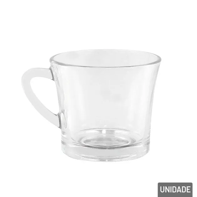 Xícara de Vidro de 180ml Lisa