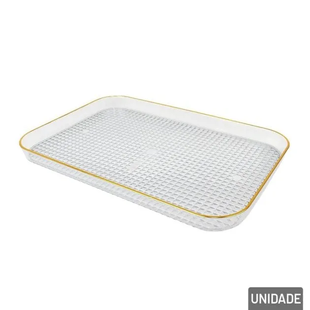 Bandeja de Plástico 35,23,5cm Retangular Texturada