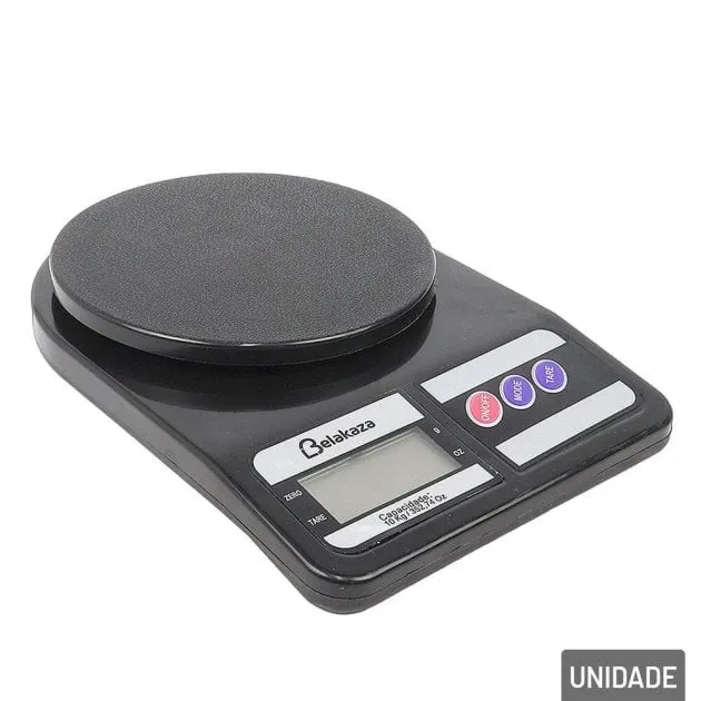 Balança de Cozinha Digital 10kg Preta