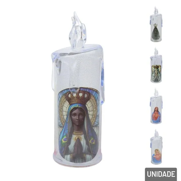 Vela Decorativa LED 15,5cm Religiosas Sortidas