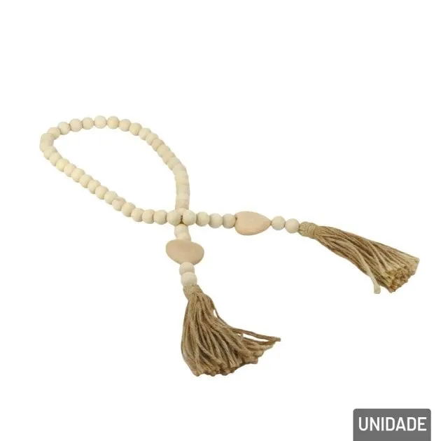 Colar de Mesa Decorativo 103cm Bolinhas e Coração