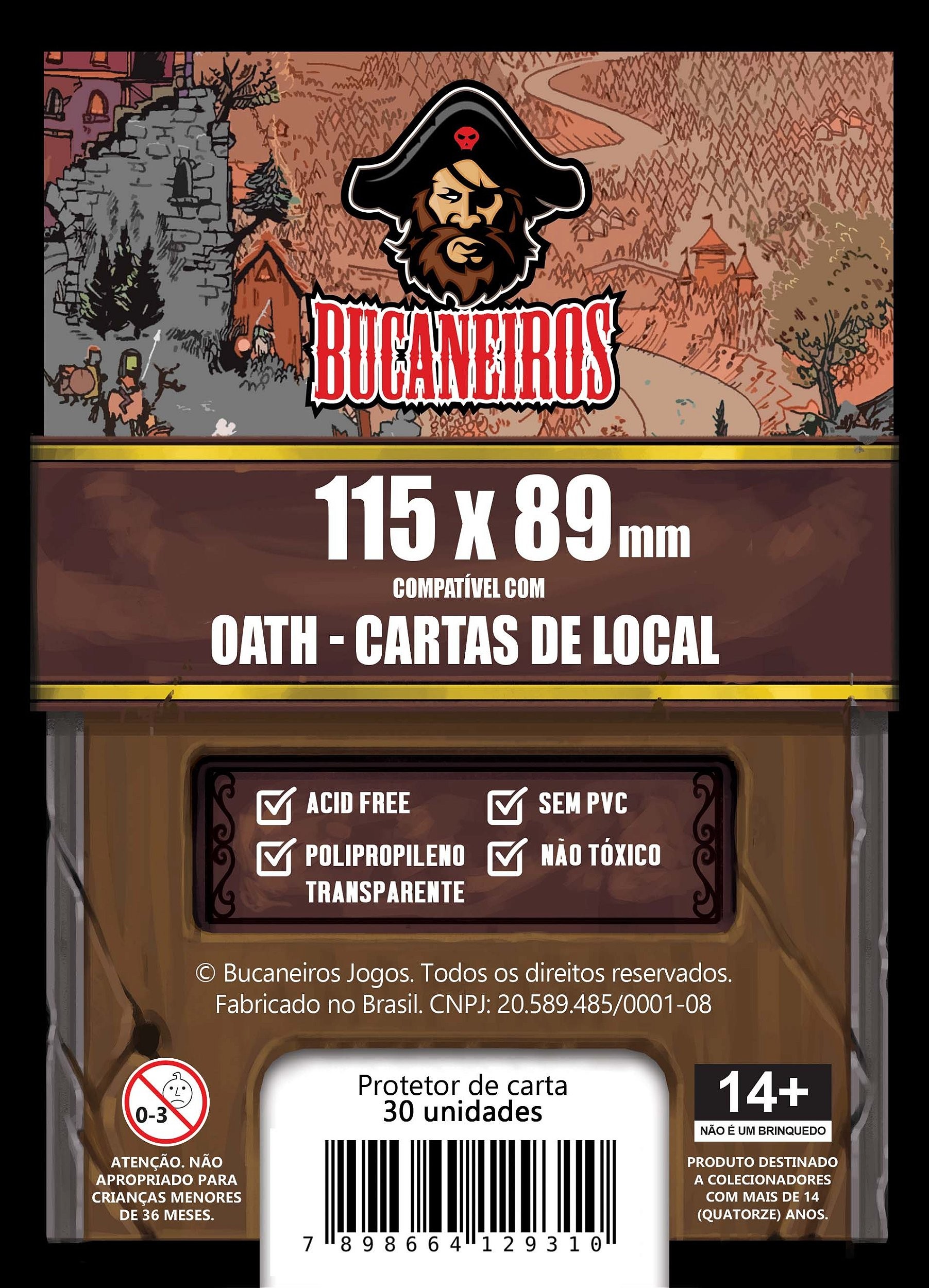 Sleeve Customizado - 89x115mm - Oath: Cartas de Local (Bucaneiros)