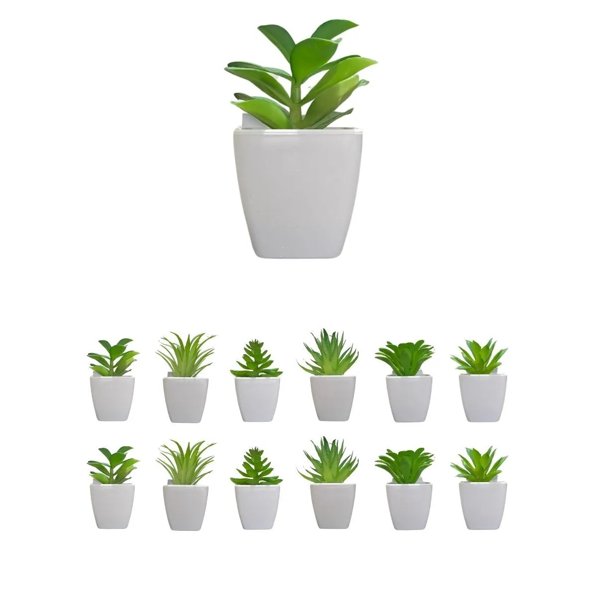 12 Mini Vasos Suculentas Artificiais Brinde Dia das Mães