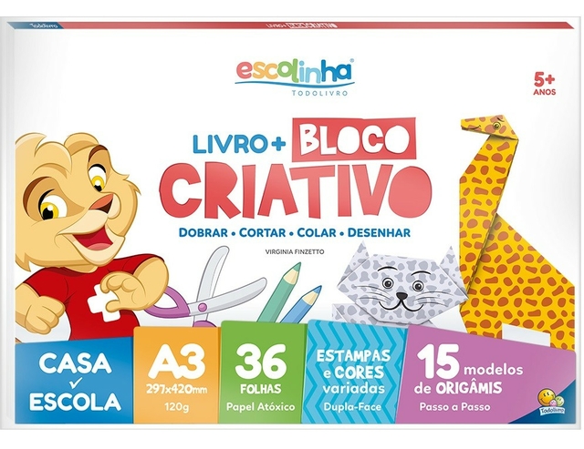 Escolinha Livro+A3 Bloco Criativo (Origami)