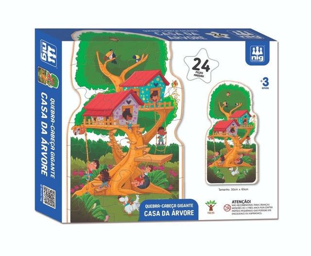 Quebra Cabeça Gigante Casa da Árvore 24 peças - NIG