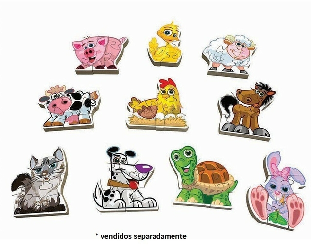 Quebra Cabeça Vertical Animais Domésticos*