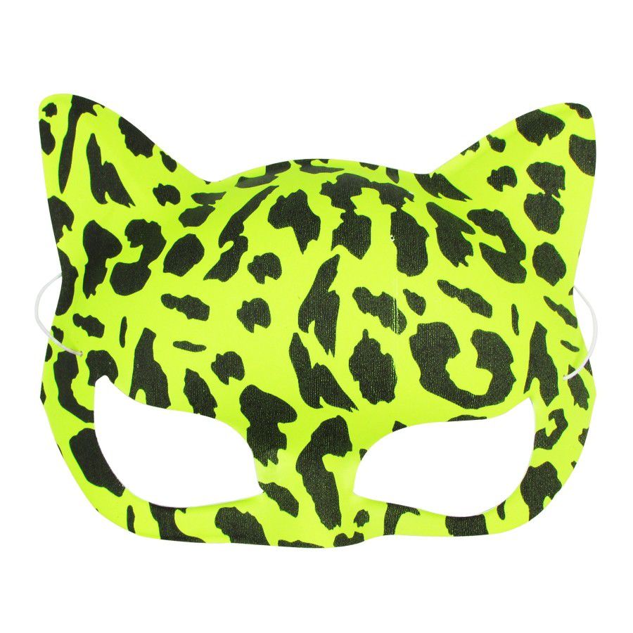 Máscara de Carnaval Oncinha Amarelo Neon