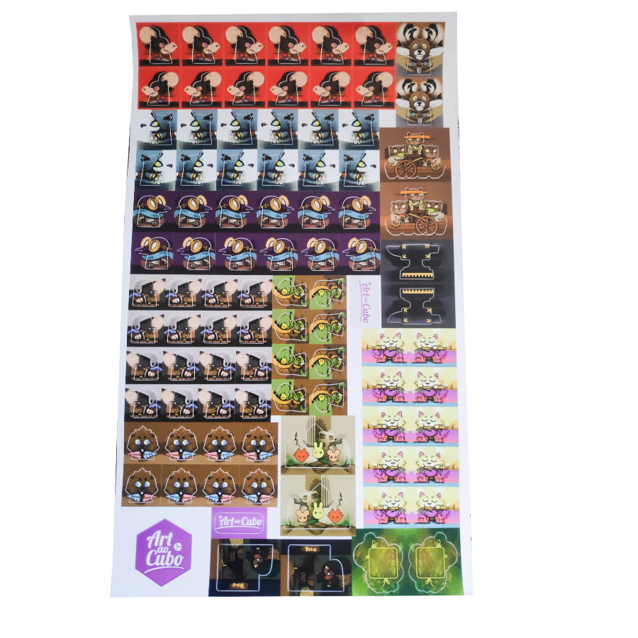 Adesivos para Root : Expansões Capangas, Capangas do Submundo, Capangas Ribeirinhos e  Pacote de Marcos.