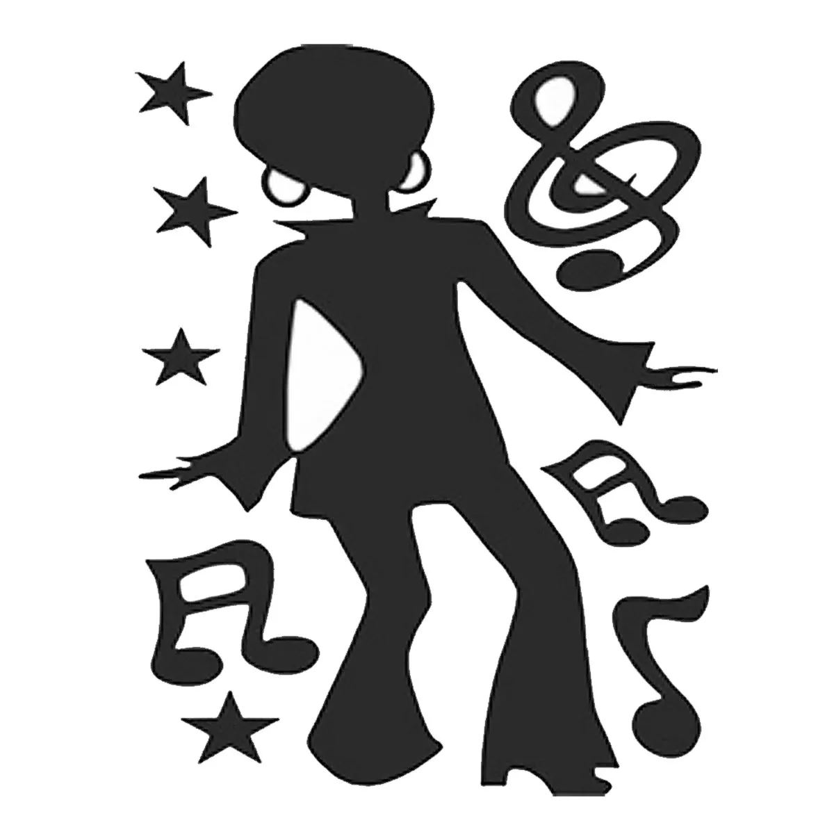 Adesivo de Vinil Dançarina Retrô - 48cm