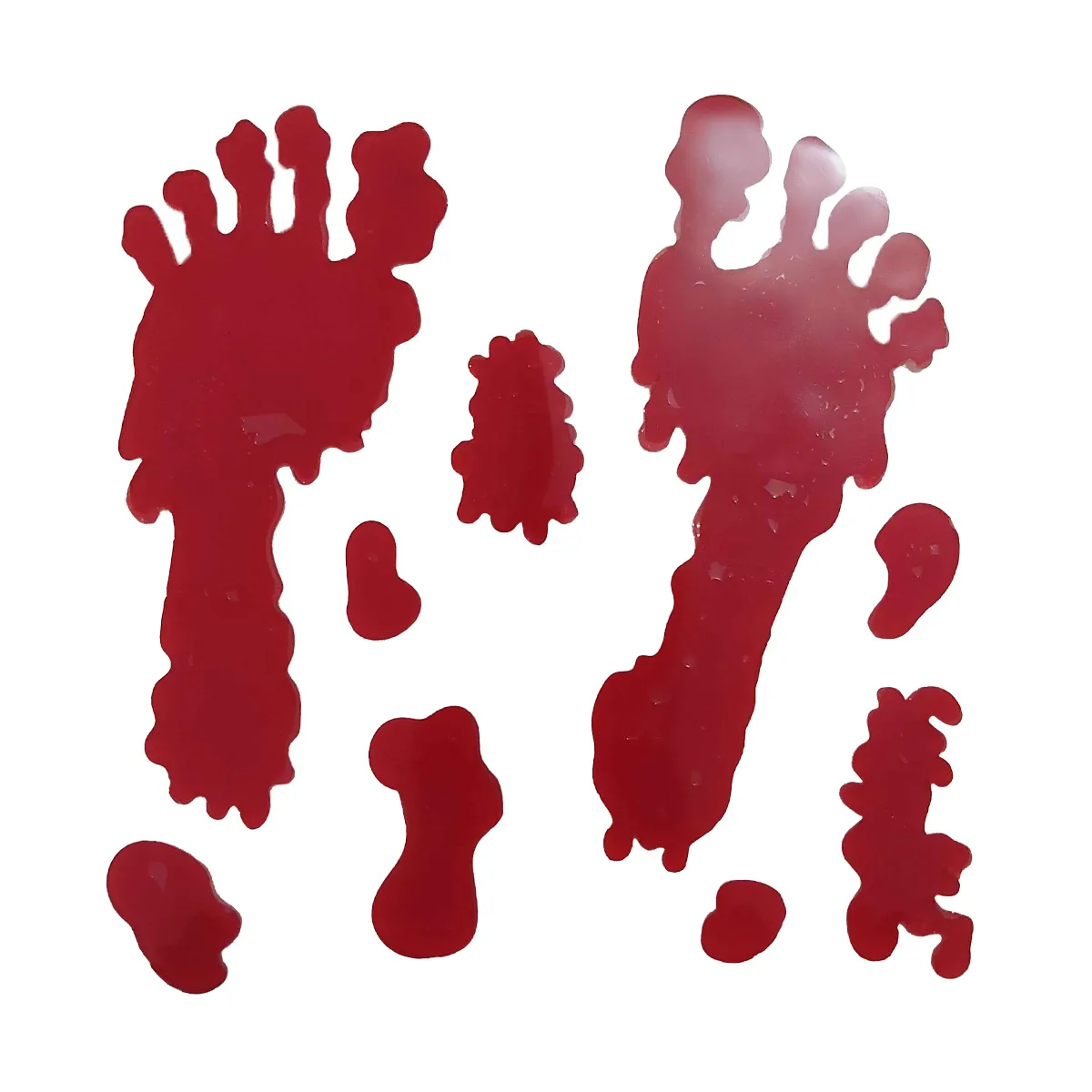 Adesivo Halloween Pés Sangrentos