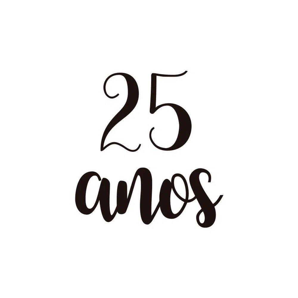 Adesivo para balão 25 anos