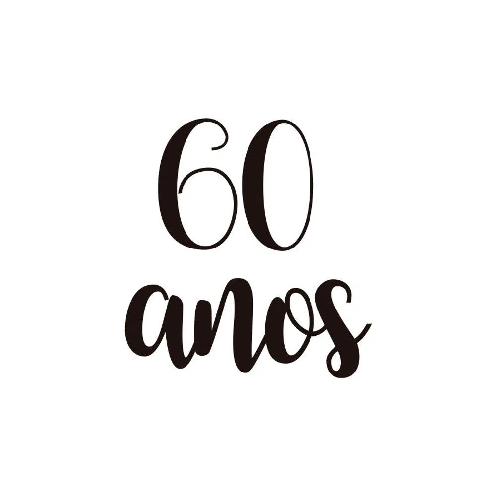 Adesivo para balão 60 anos