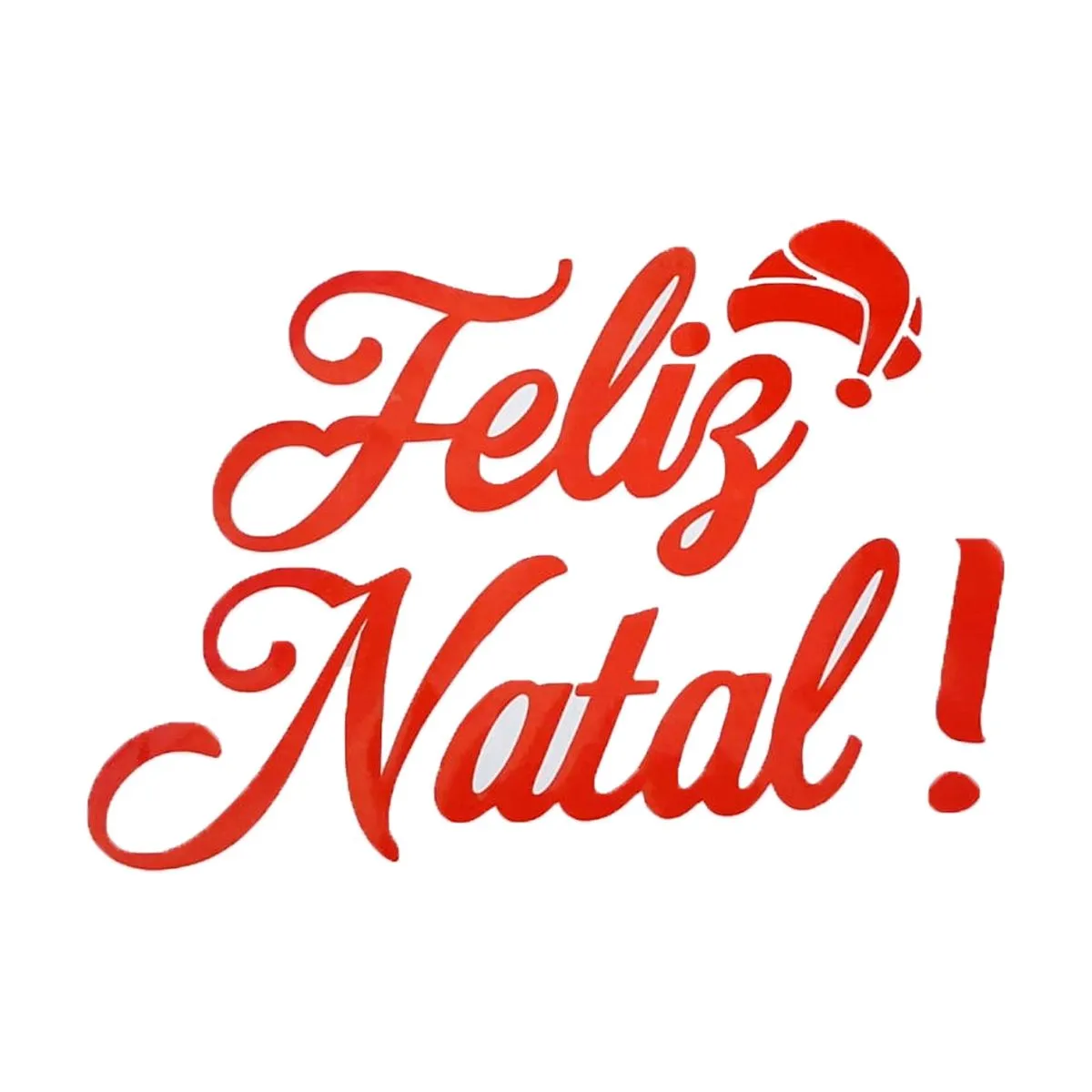 Adesivo para Balão Feliz Natal - Vermelho